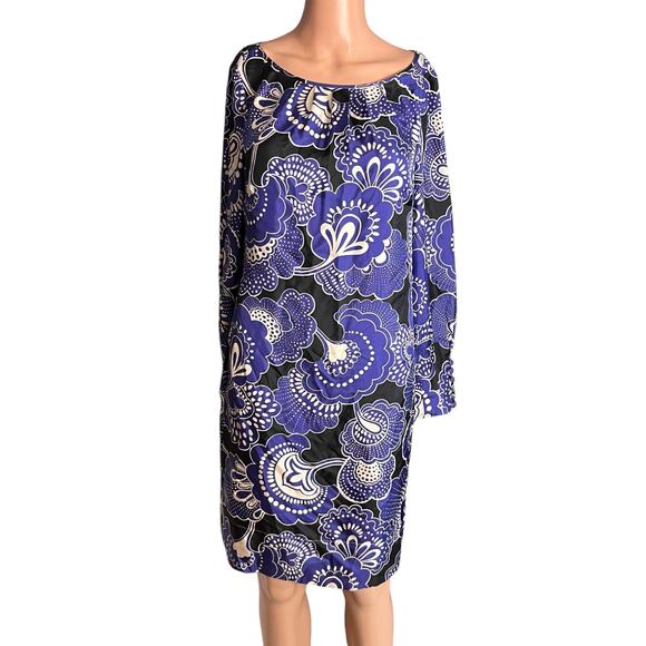Banana Republic Silk Floral Dress 8P Quiet Luxury Elegant Y2K Wedding Guest Luxe - Picture 1 of 7